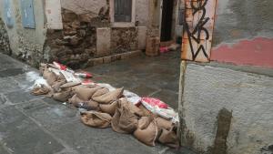 Protipoplavne vreče v Piranu